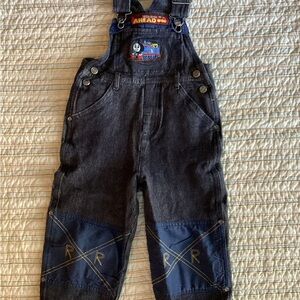 Y2K Thomas & Friends Dark Denim Overalls